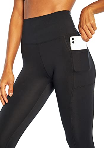 Women's High Rise Pocket Ankle Leggings - X-Large Black Activewear