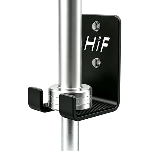 SIWOOD Black Wall-Mount Olympic Barbell Hanger for Bars Under 33mm Diameter - 1 Hook