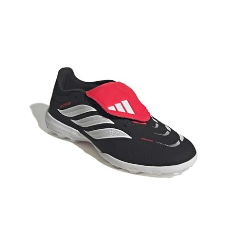 adidas League Fold-Over Turf Soccer Cleats for Women Men - Red White Black, Size 8/7