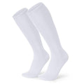 Medium White Baseball Soccer Softball Socks for Youth & Adults - Solid Colors
