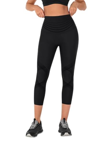Fanka Body Sculpt 7/8 Leggings Large Black No Front Seam Reversible
