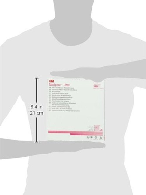 3M™ Medipore™ +Pad Soft Cloth Adhesive Wound Dressing, 3568, Dressing - 6 in x 6 in, Pad - 4 in x 4 in