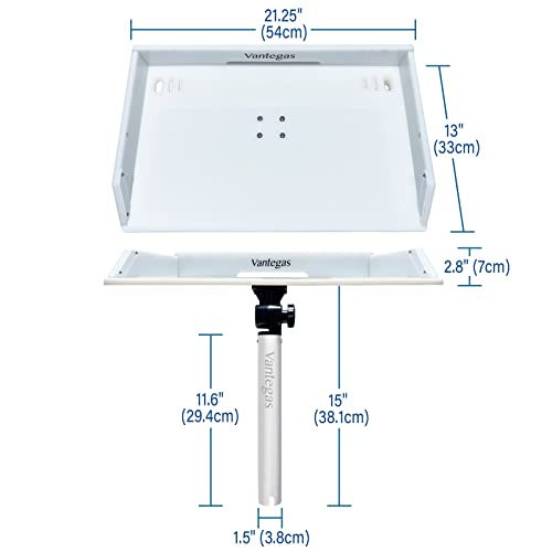 White Boat Fish Cleaning & Bait Cutting Board with Rod Holder & Tools - Marine-Grade PVC