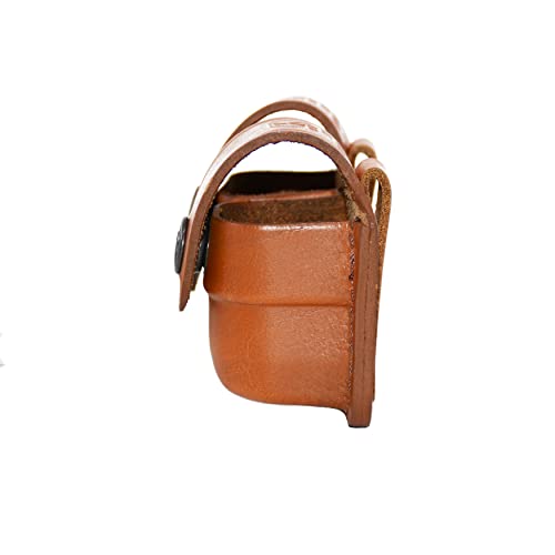 Koltster Double Leather Speedloader Pouch for 357 Magnum, 38 Special & 44 Magnum - Brown
