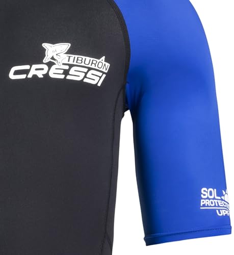 Cressi Adult Neoprene Shorty Wetsuit for Snorkeling & Water Sports - Black/Blue, XX-Large