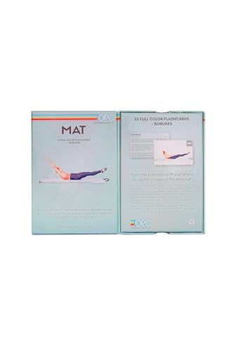 OnlinePilatesClasses Mat Deck 59 Exercise Flash Cards with Video Tutorials for All Levels