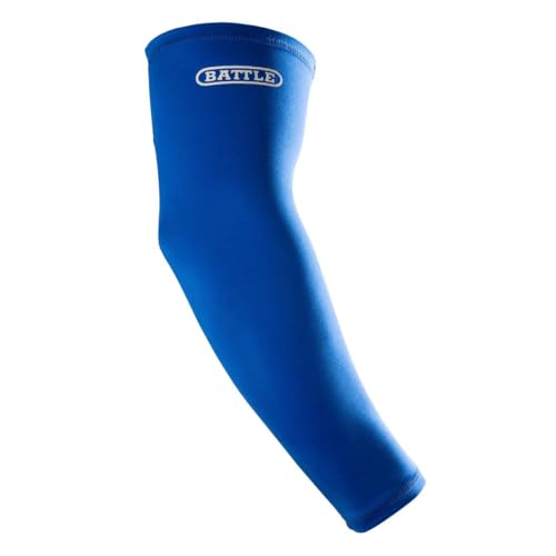 Battle Ultra-Stick Full Arm Sleeve – Compression Support Sleeves with Ultra-Tack Grip – Forearm and Elbow Protection, Single