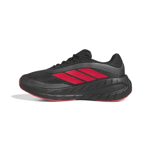 adidas Men's Adipure Shift Running Sneakers - White, 13.5 Women / 12.5 Men, Black & Ruby