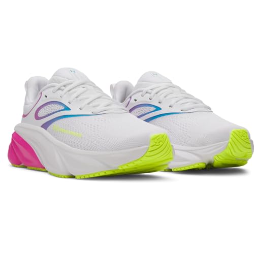 Under Armour Women's Charged+ Rogue 6 Running Shoes White Rebel Pink 8.5