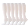 Compression Socks 6 Pairs Support for Running Hiking Recovery XL White