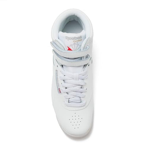 Reebok Women's Freestyle Hi High Top Sneakers - White/Silver 7.5