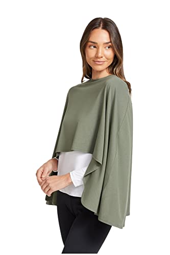 Solbari Women's UPF 50+ Eucalyptus Green Sun Protective Shrug - UV Blocker
