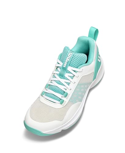 Women’s Wilson Hurakn Pro V2 Padel Shoes - White Turquoise 8.5