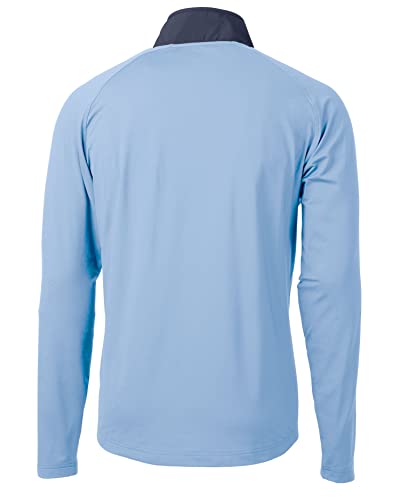 Cutter & Buck Men's Adapt Eco Knit Hybrid Quarter Zip - Large Navy Blue