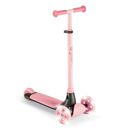 Pink Yvolution Y Glider Air Scooter for Kids, 3 Wheel Adjustable Lean-to-Steer