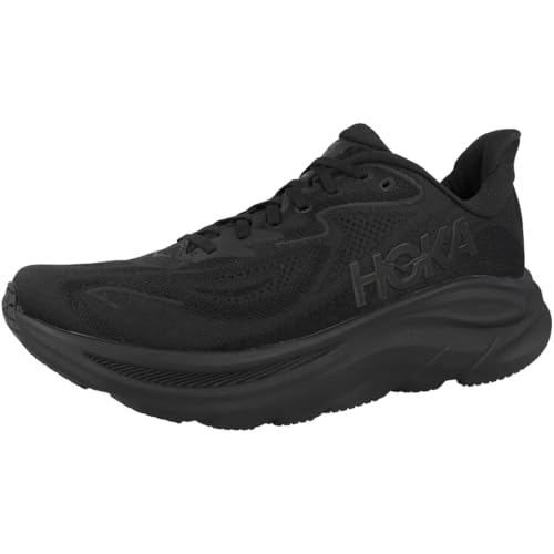 HOKA Clifton 10 Men's Running Shoes - Black/Black, Size 10