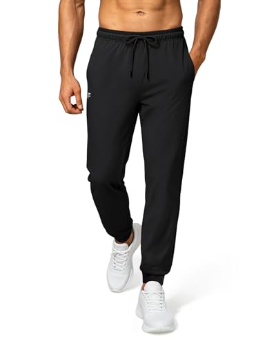 Men's Lightweight Joggers with Zipper Pockets - Comfortable Activewear Pants