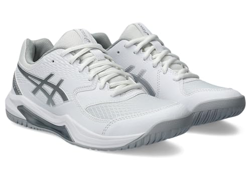 ASICS Women's Gel-Dedicate 8 Tennis Shoes - White/Pure Silver, Size 9