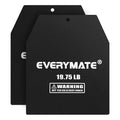EVERYMATE 19.75LB Weighted Vest Plates - Contoured Fit for Training & WODs - Straight Pair