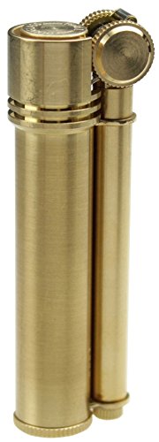 Brass Oil Lighter with Cylindrical Body - Douglass Field L Japan Made
