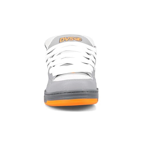 DVS Mens Comanche Skate Shoes 10.5 Charcoal Grey Orange High-Quality Leather