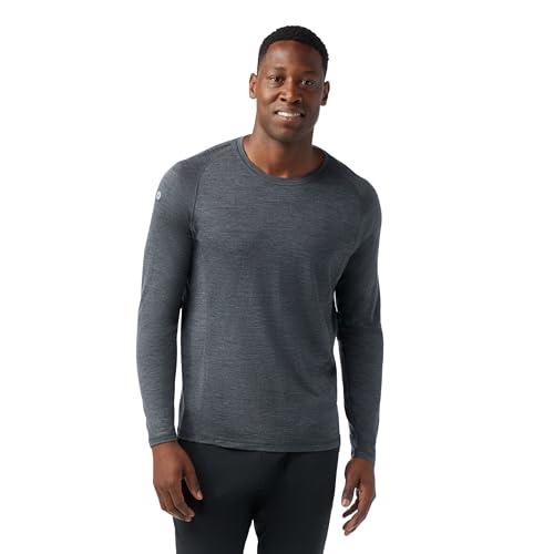 Smartwool Men's Active Ultralite Long Sleeve Shirt Large Charcoal Heather