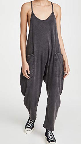 Free People Women's Hot Shot Onesie Small Black - Cozy Lounge Romper