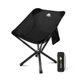 MTRVR Folding Camping Chair with No Assembly, Lightweight Aluminum, Linen Black
