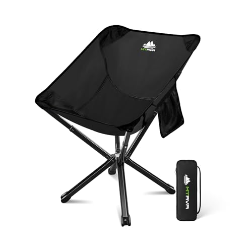 MTRVR Folding Camping Chair with No Assembly, Lightweight Aluminum, Linen Black