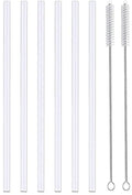 Hydro Flask Wide Mouth Replacement Straws 6-Pack with 2 Cleaning Brushes