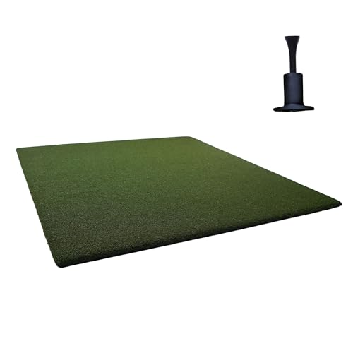 5x5-Foot Commercial Golf Practice Mat with Realistic Turf & Tee Insert