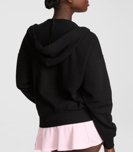 Victoria's Secret PINK Women's Campus Fleece Full-Zip Hoodie Black Medium
