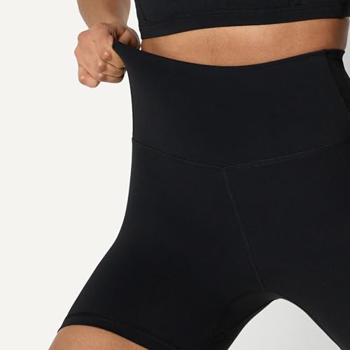 Women's Active FormFlex 7-Inch High Waist Yoga Biker Shorts - Black, Large, 5-Inch Inseam