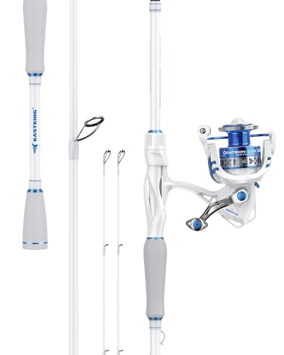 KastKing Centron Lite Travel Spinning Fishing Rod & Reel Combo 6'6" M- 2000 Reel, 4-Piece
