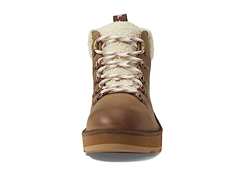 SOREL Hi-Line™ Hiker Cozy Leather Textile Shoes 6.5 Umber Tawny Buff