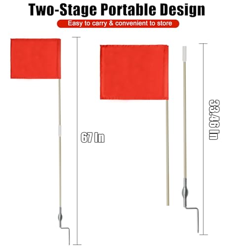 Soccer Corner Flags Set of 8 - 67-Inch Portable Field Markers for Football & Rugby