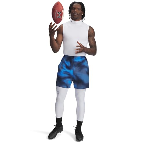 Under Armour HeatGear Armour Compression Mock Sleeveless Small White & Black