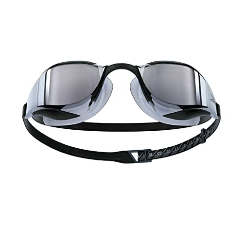 Speedo Fastskin Hyper Elite Mirror Swimming Goggles Unisex Adults - Black/Rust Gray/Chrome, One Size