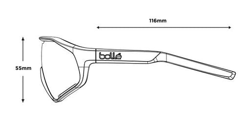 bollé Shifter Sunglasses Shiny White Large Unisex-Adult