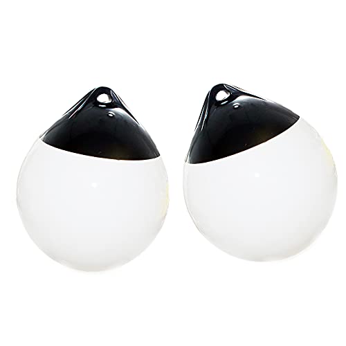 X-Haibei White Inflatable Boat Fenders Set - D14.9 x H17.8 Inch Marine Dock Bumpers