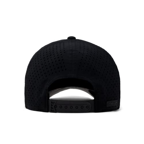 Men's Medium-Large Black Melin Odysea Stacked Hydro Water-Resistant Snapback Hat