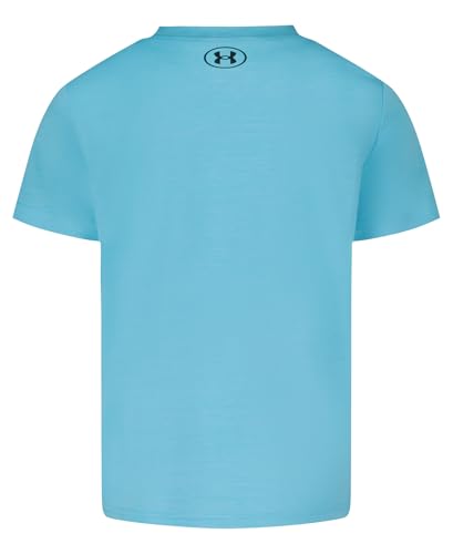 Under Armour Boys' Short Sleeve Core Graphic T-Shirt - Fresco Blue Breakout - Relaxed Fit