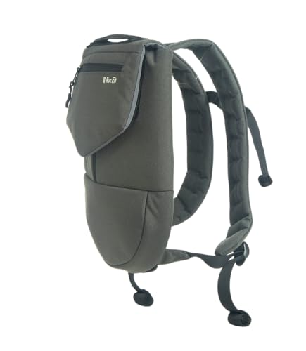 Gray Rucking Backpack for Walking & Strength Training Holds 3 Plates