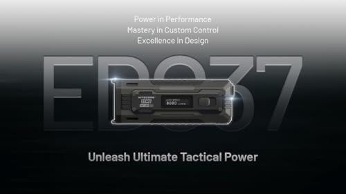 Rechargeable LED Flashlight 8000 Lumens with USB Charging & Adapter