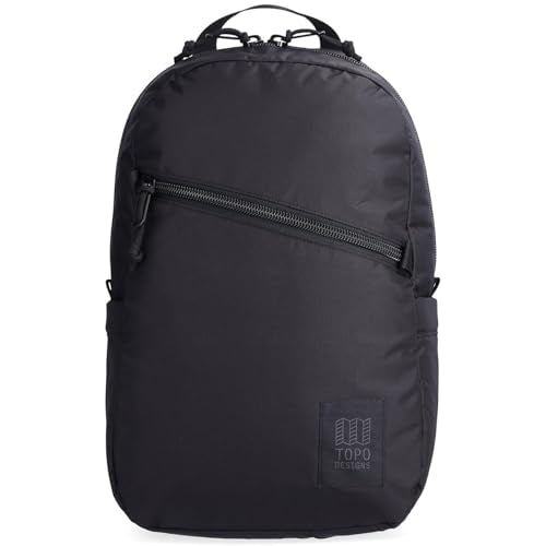 Topo Designs Unisex Light Pack Black/Black 18L Recycled Nylon Backpack