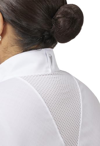 Women's Encore Long Sleeve Show Shirt - Lightweight Equestrian Competition Top, X-Small White / Bit of Luck