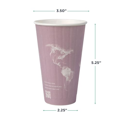 Eco Products World Art 16 oz Disposable Insulated Coffee Cups - 600 Pack