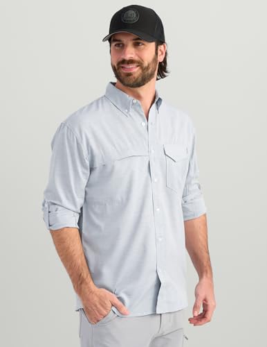 Men's Tide Point Long Sleeve Button-Down Shirt - Large / Quiet Harbor Heather