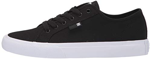 DC mens Manual Skate Shoe, Black/White, 10.5 US