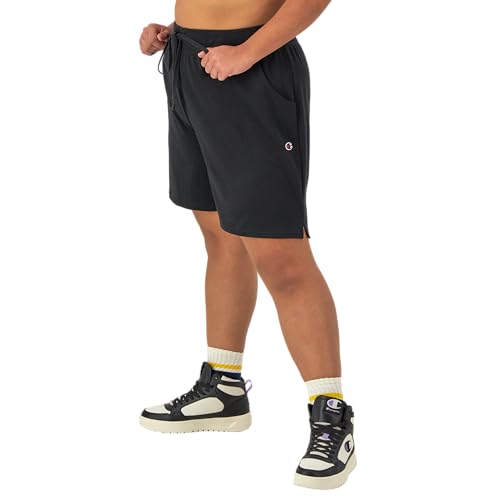 Women's Jersey Shorts Black 1X Plus Size Lightweight Comfortable Shorts